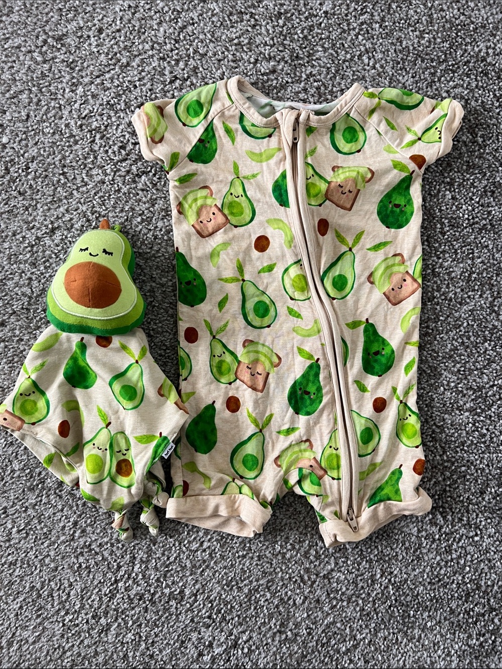 Little Sleepies One-Piece with Green Avocado Print